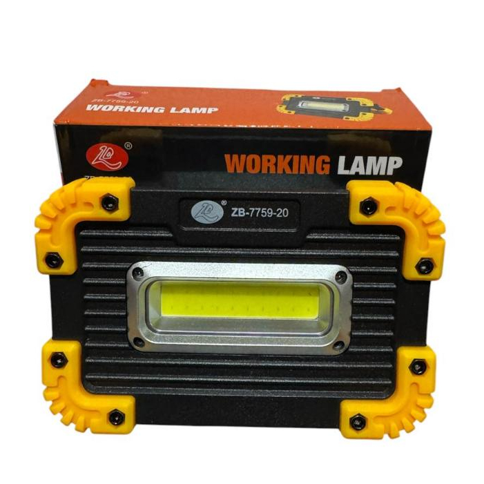 LAMPU PORTABLE / WORKING LAMP / LAMPU EMERGENCY ZB-7759-20 MULTIFUNGSI - BATERAI BISA LEPAS