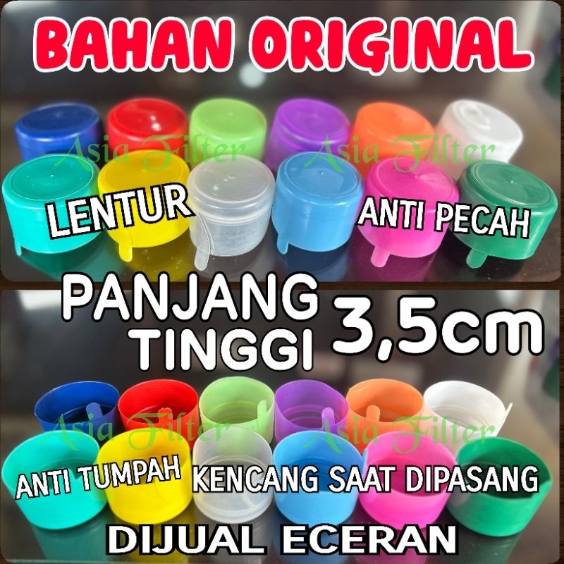 Tutup Galon Panjang 3,5 cm Bahan Original Tutup galon polos ori tutup galon air biru tutup galon isi