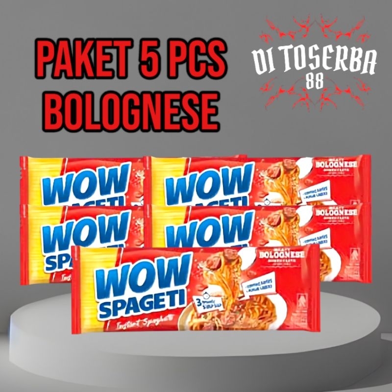 

Wow Spaghetti Paket 5 Pcs Bolognese