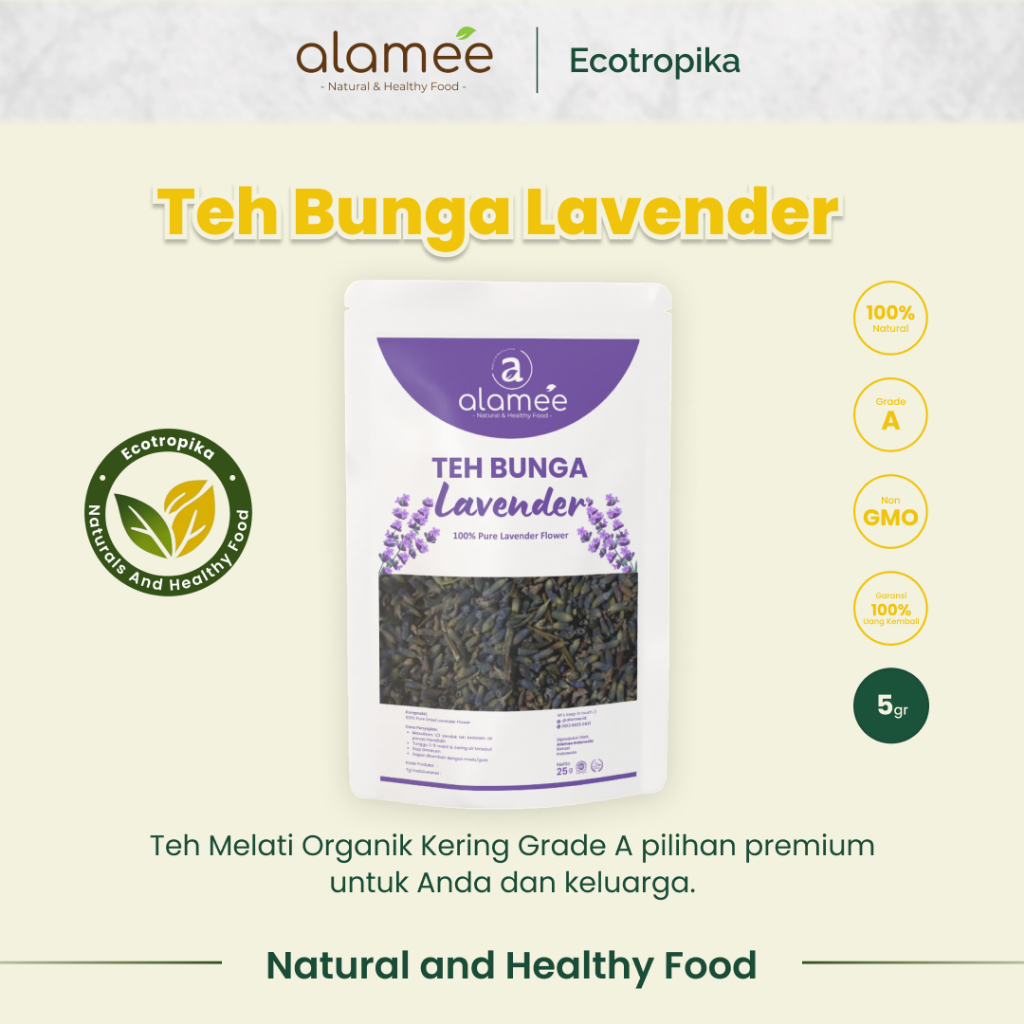 

Teh Bunga Lavender Tea Organik Kering Dried Flower Super Premium Kemasan 5gr