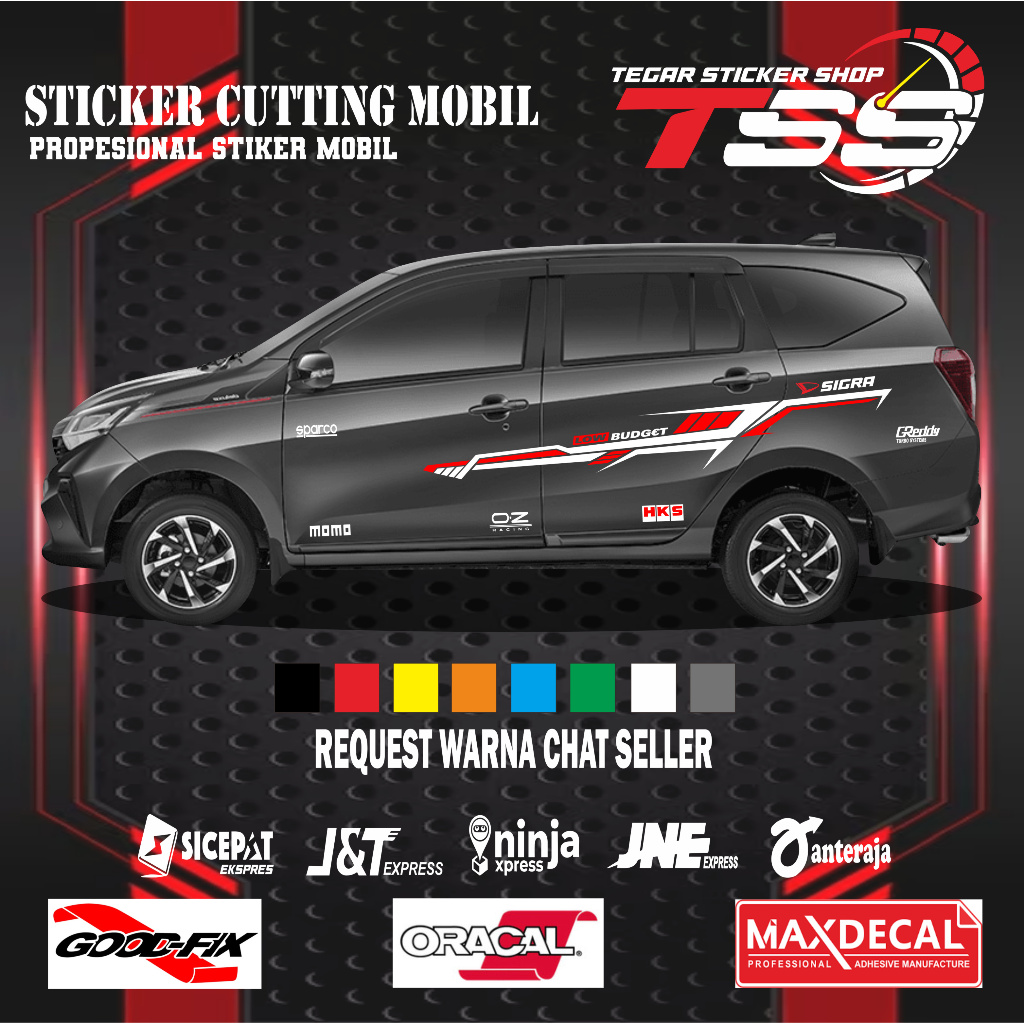 sticker mobil sigra sticker mobil daihatsu sigra sticker mobil keren stiker motif variasi body mobil