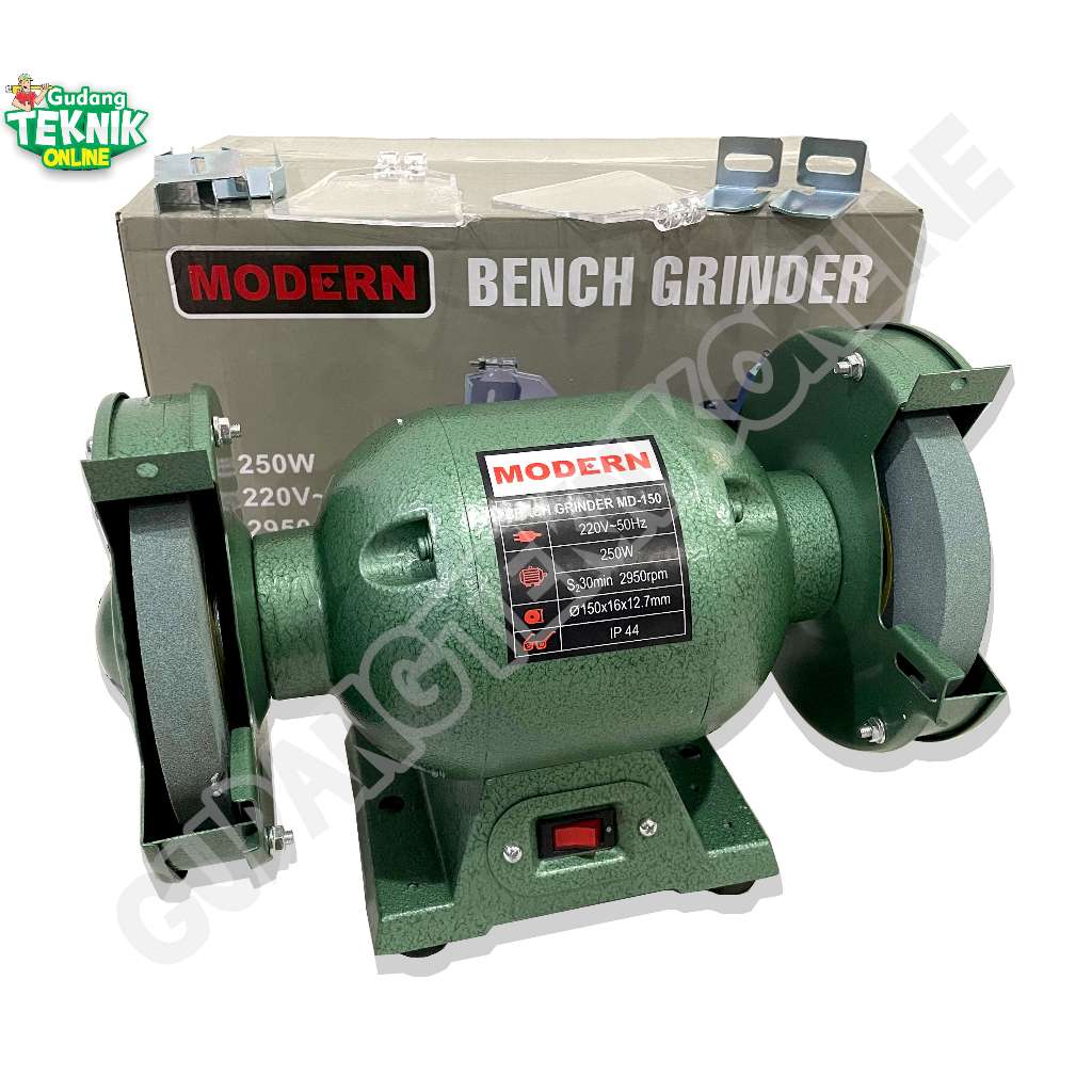 Mesin Gerinda Duduk 6" MODERN MOLLAR TIGER MD-150 BG005-150  / Mesin Gurinda Grinda Duduk 6 Inch MD1