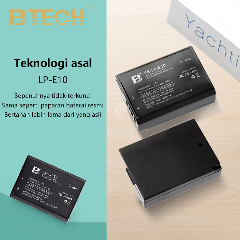 BTECH Baterai Kamera Canon LP-E10 1020mAh Lithium Battery untuk Canon EOS 1100D 1200D 1300D 1500D 30