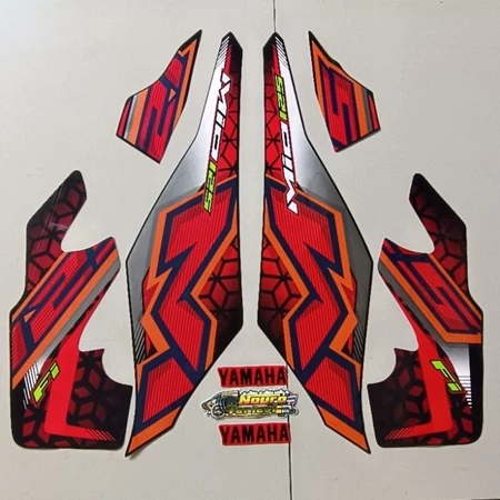 Striping Yamaha Mio m3 125 mio125 2024 hitam merah list body standar