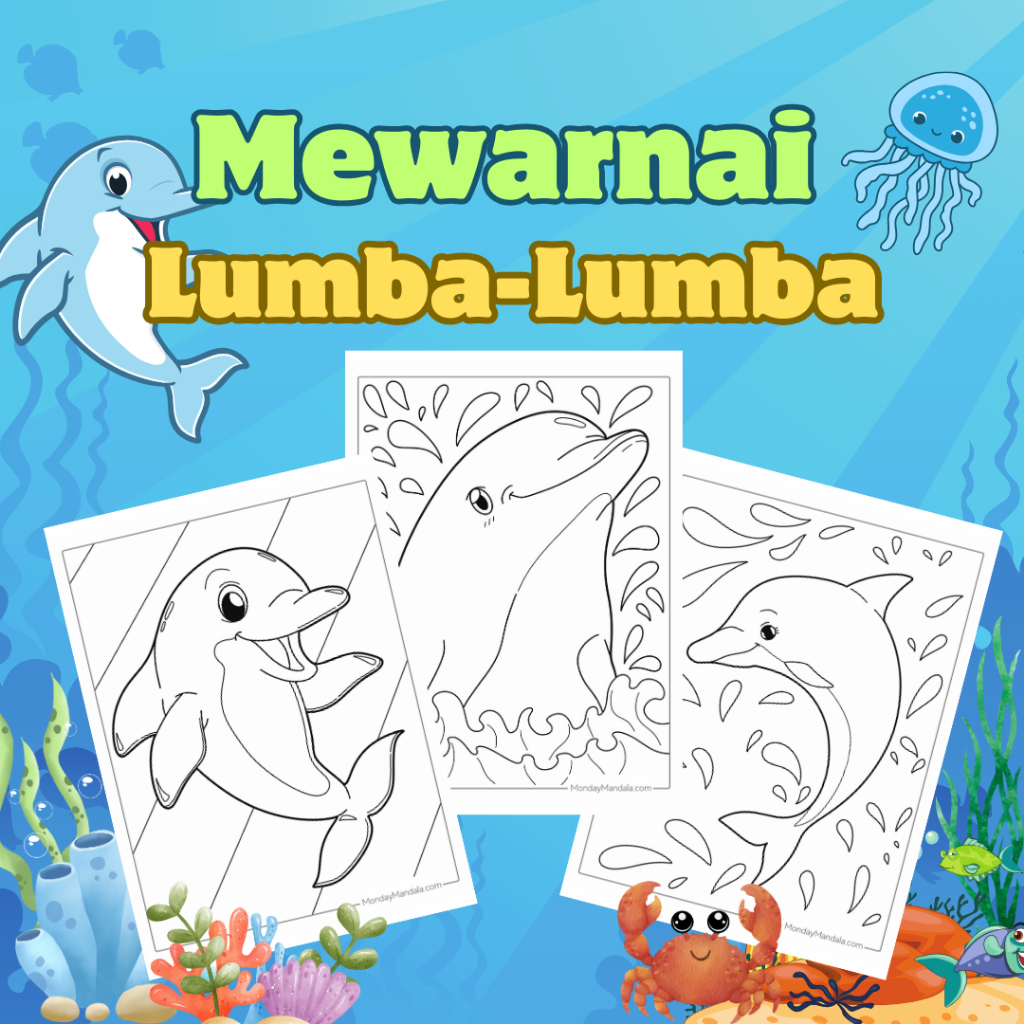 

Paket Kertas Mewarnai Tema Dolphin | isi 20 Lembar | Kertas A4 atau A5