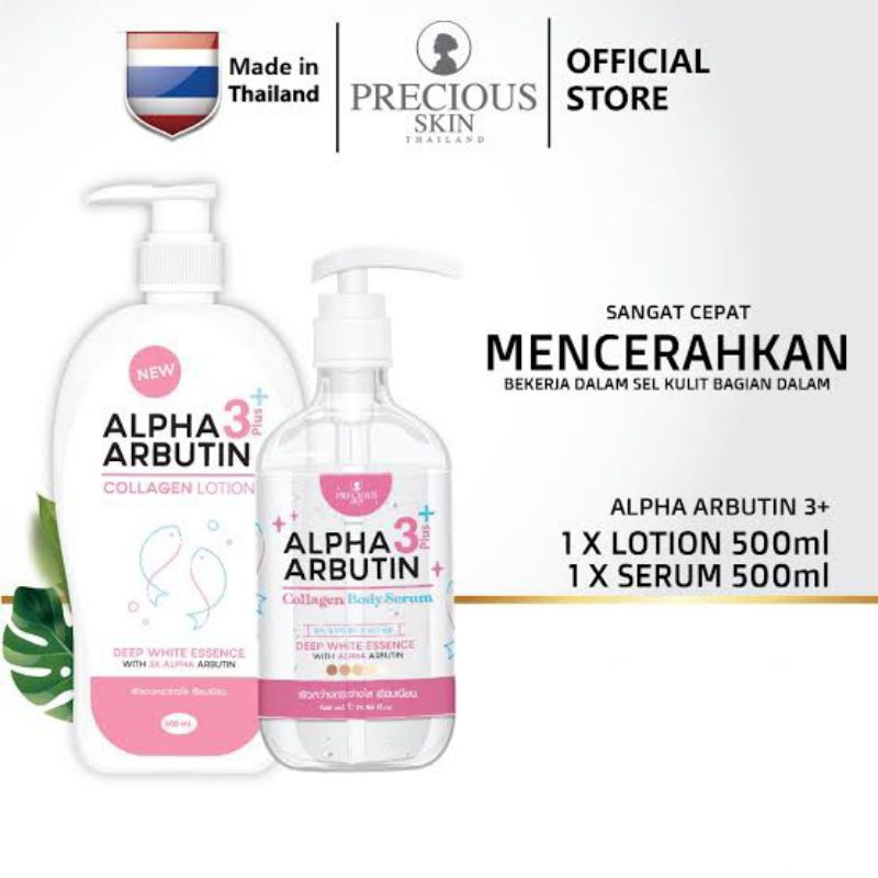 MANADO PRECIOUS SKIN ALPHA ARBUTIN COLLAGEN BODY LOTION & SERUM