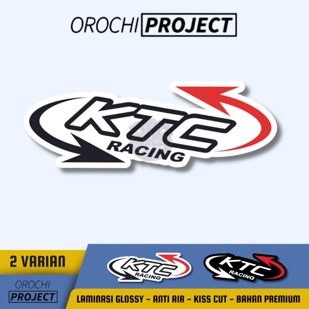 

Sticker Stiker Brand Logo KTC Racing Vinyl Glossy Anti Air HP Laptop Tumbler Motor Helm