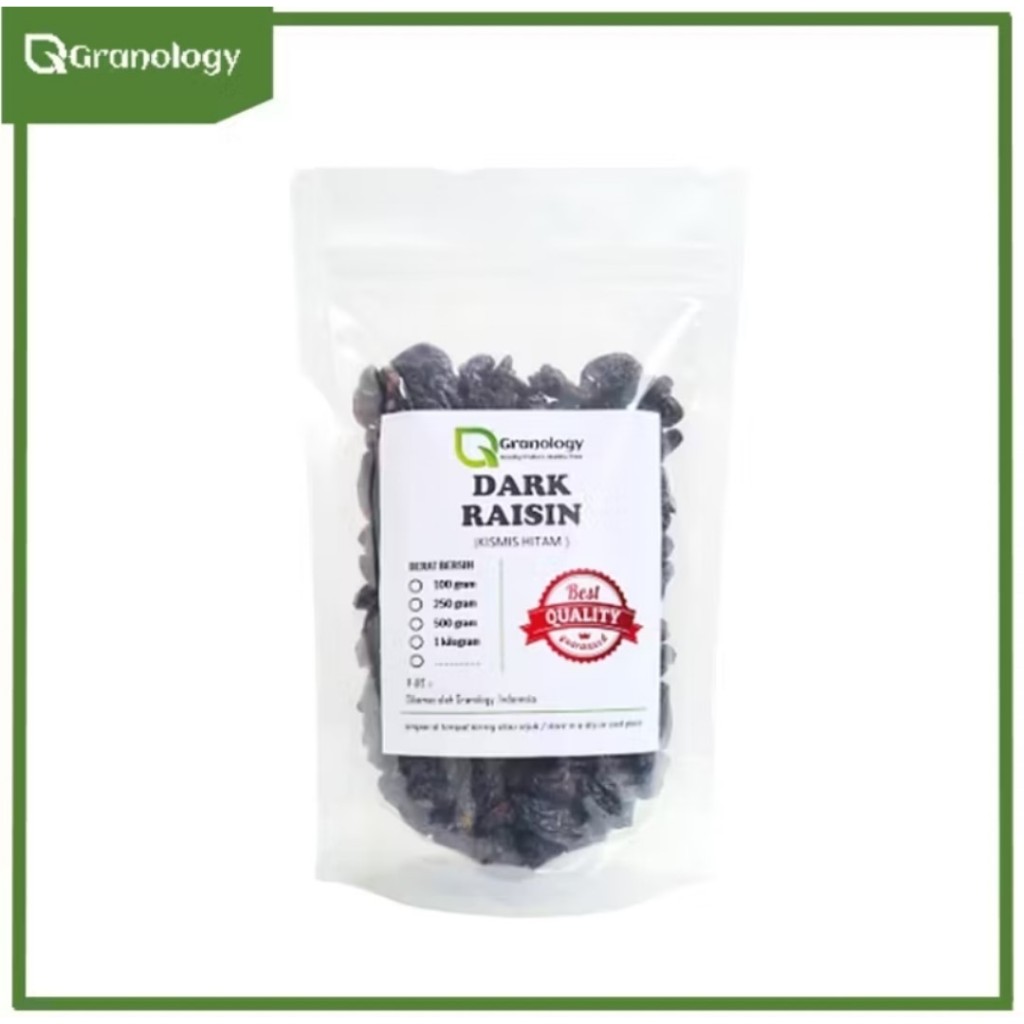 

Dark Raisin / Kismis Hitam Kering (250 Gram) by Granology