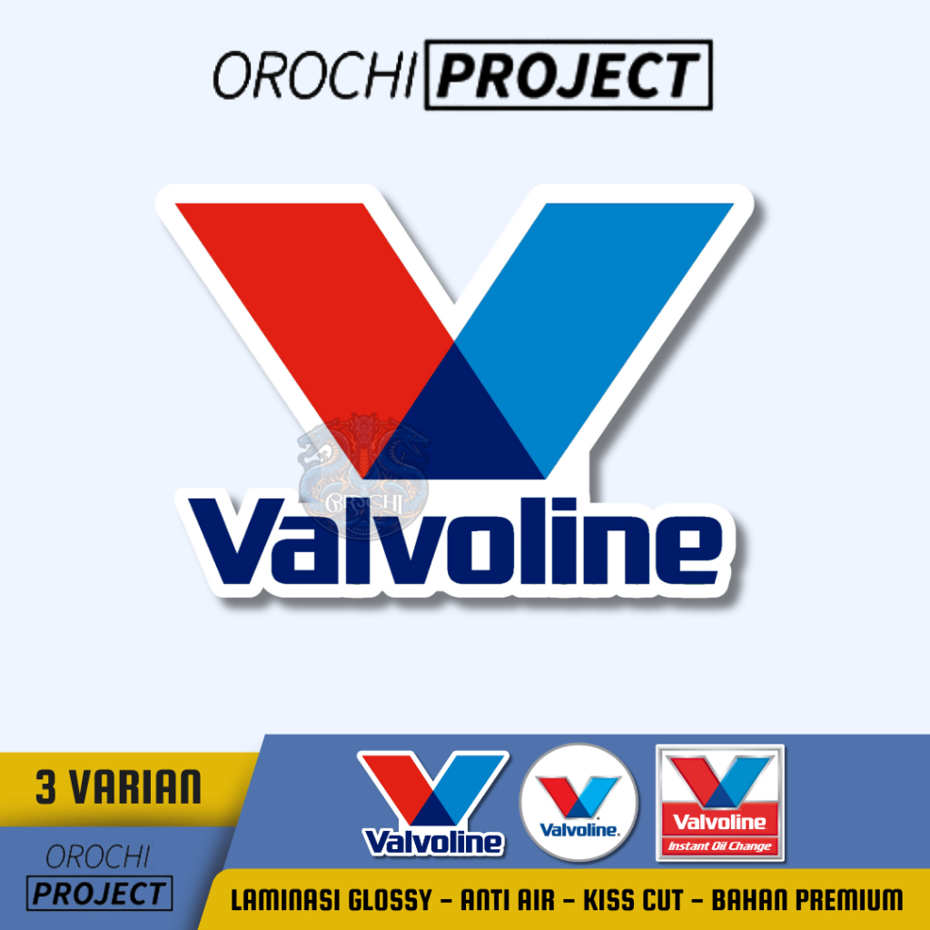 

Sticker Stiker Brand Logo VALVOLINE Engine Oil Vinyl Glossy Anti Air HP Laptop Tumbler Motor Helm