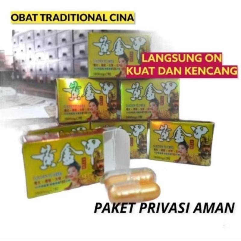 OBAT KUAT PRIA RAMUAN TRADITIONAL CINA GOLDEN FLOWER ORIGINAL ASLI HERBAL