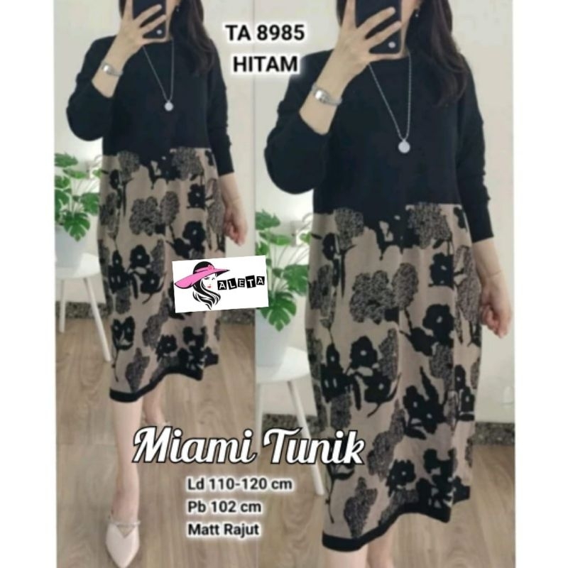 ATASAN TUNIK JUMBO/MIAMI/BLOUSE TUNIK RAJUT IMPORT JUMBO LD 120 CM FIT XXL