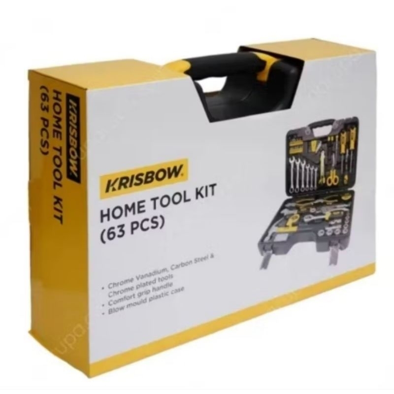 1 set hand tools krisbow perkakas isi 63 pcs / kunci set / hand tool
