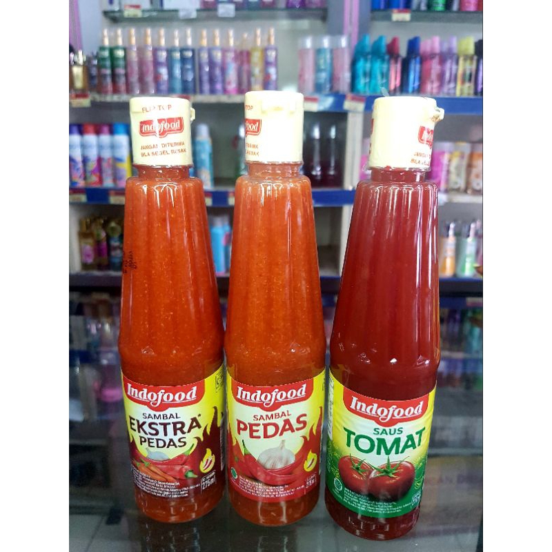 

Indofood Saus Sambal/Saus Ekstra Pedas/Saus Tomat Botol 275 ml