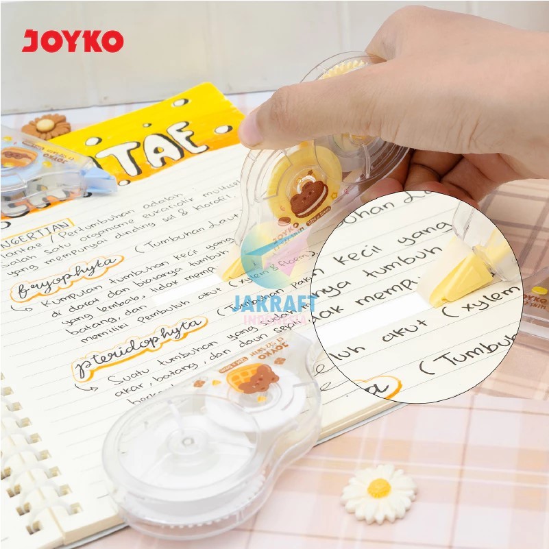 

(1 Pcs) Correction Tape JOYKO CT-522-SNTM Snack Time Tip-X Tip Ex Pita 12 Meter isi Lebih Banyak Long Life