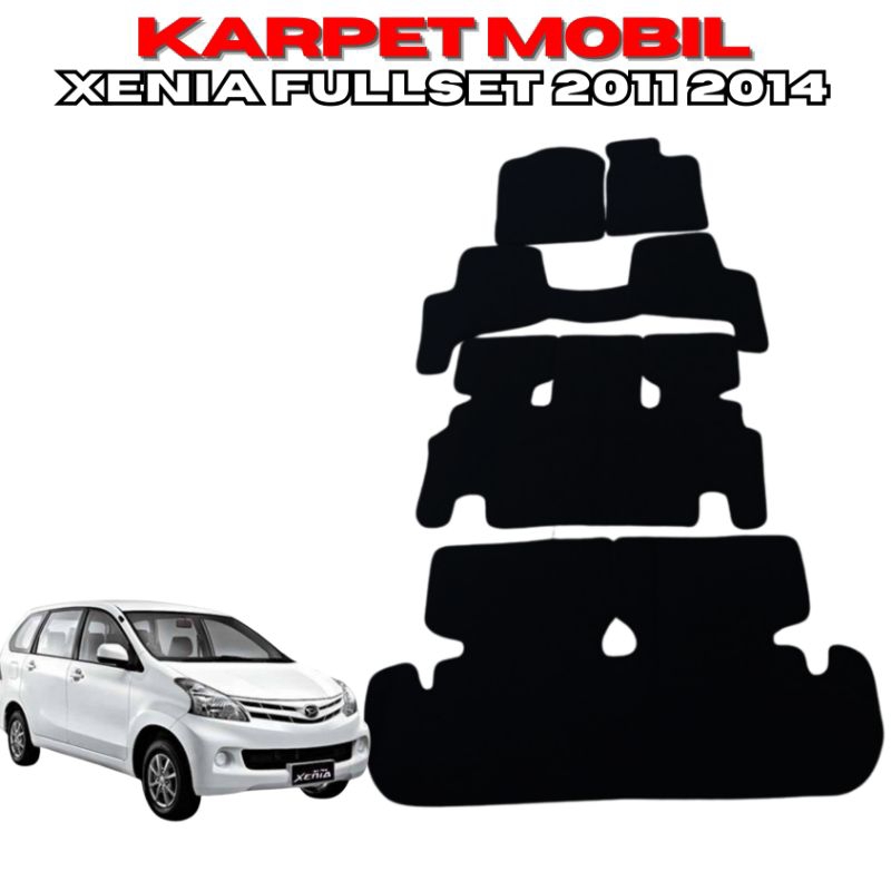 Karpet Mobil Xenia Fullset 2011-2014 alas kaki matras karet mobil Xenia fullset