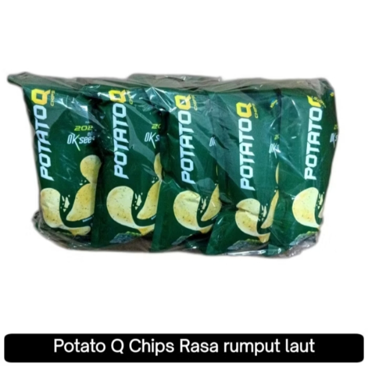 

POTATO Q CHIPS RASA RUMPUT LAUT 1 PACK ISI 10 BKS