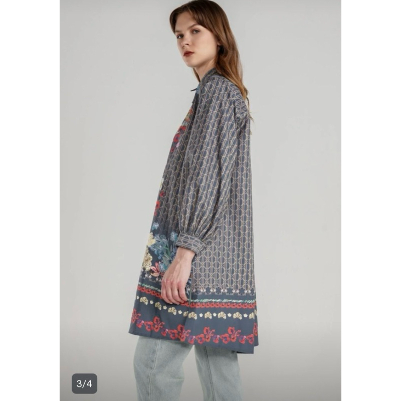 Benang Jarum - Floral Symphony Yoke Shirt