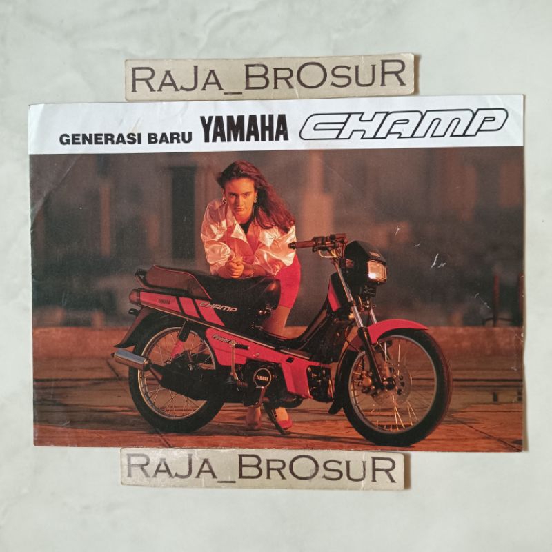 Poster brosur katalog leaflet jadul lawas Yamaha Champ 2Tak 2T 1990