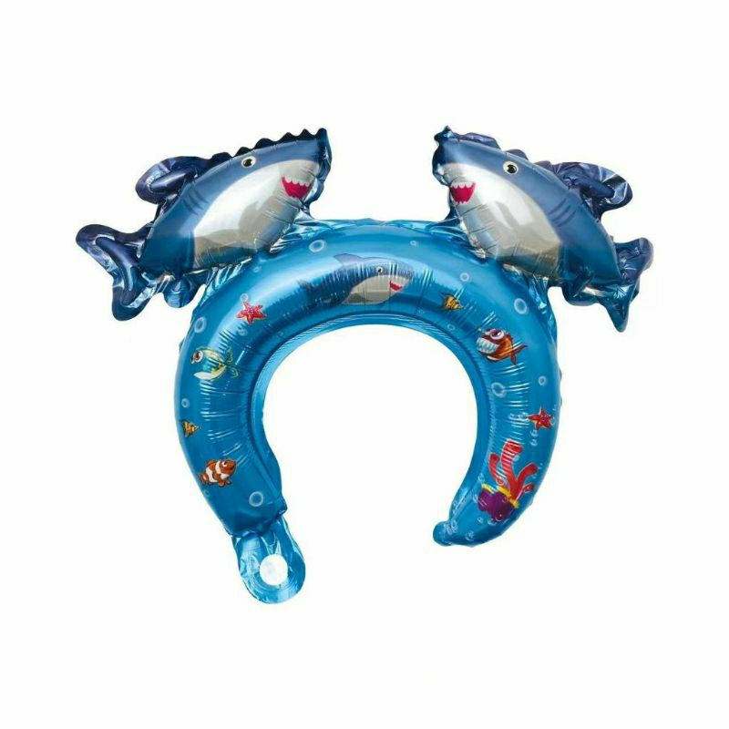Balon foil bando karakter hewan laut hiu shark sea world seaworld animal binatang balloon baloon hia