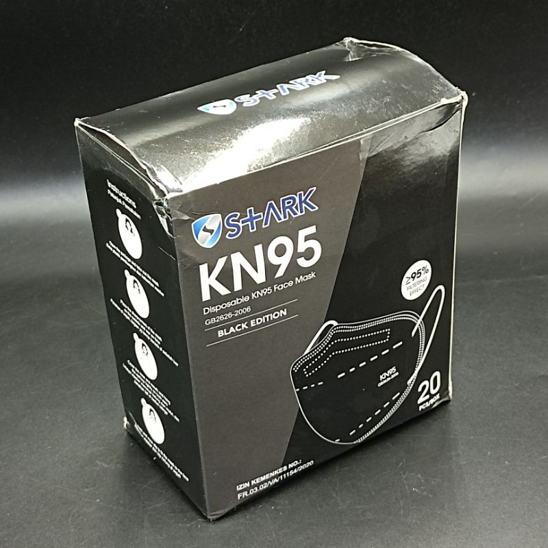 MASKER KN95 STARK WARNA HITAM ISI 20PCS