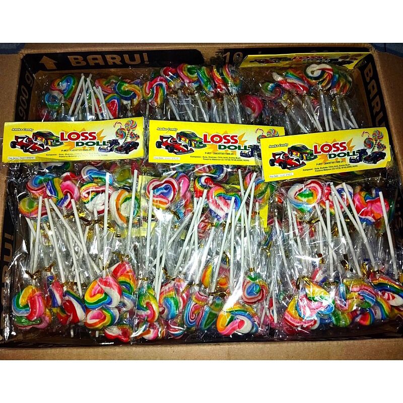 

GROSIR permen lolipop love 1 karton isi 50 pack