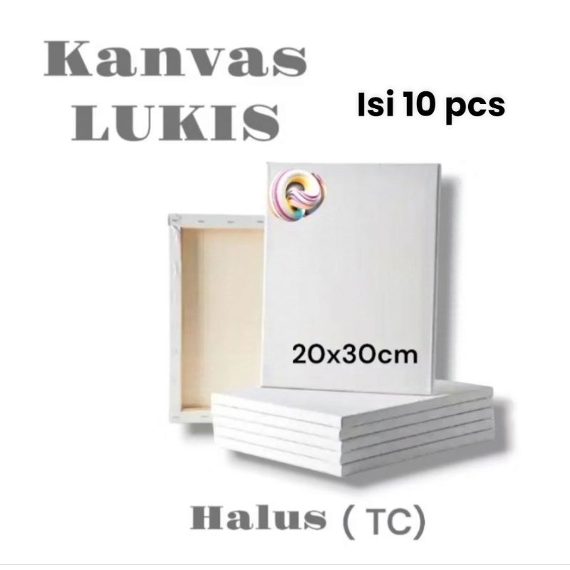 

kanvas lukis 20x30cm ( paket 10 pcs) /kanvas20x30/canvas smooth