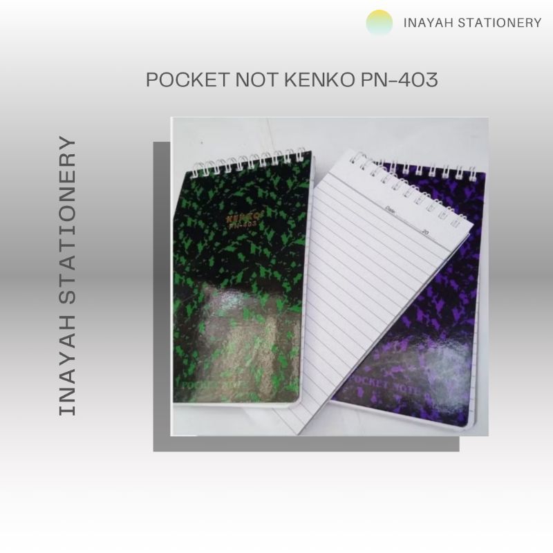 

POCKET NOTE/SPIRAL AGENDA PN-403 MEREK KENKO KUALITAS TERBAIK Buku Paper Stationery