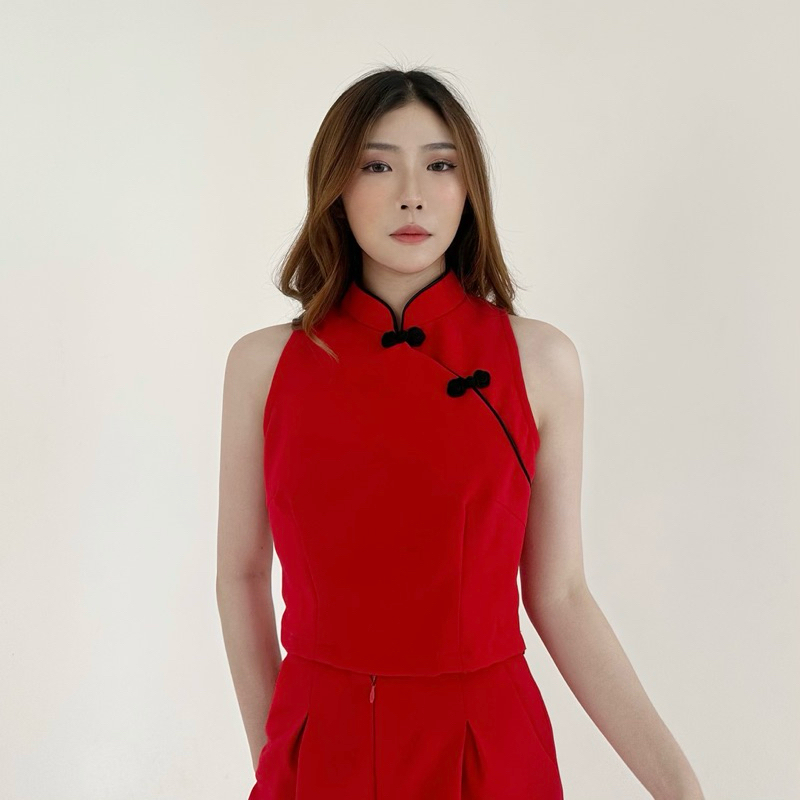 [FOYE] Lynn Top / Cheongsam Wanita / Atasan Wanita / Sleeveless Top