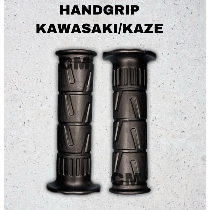 HANDGRIP KAWASAKI STANDAR HITAM MODEL KAZE HANFAT MODEL KAZE HANDGRIP KAWASAKI PNP SEMUA MOTOR HANDG
