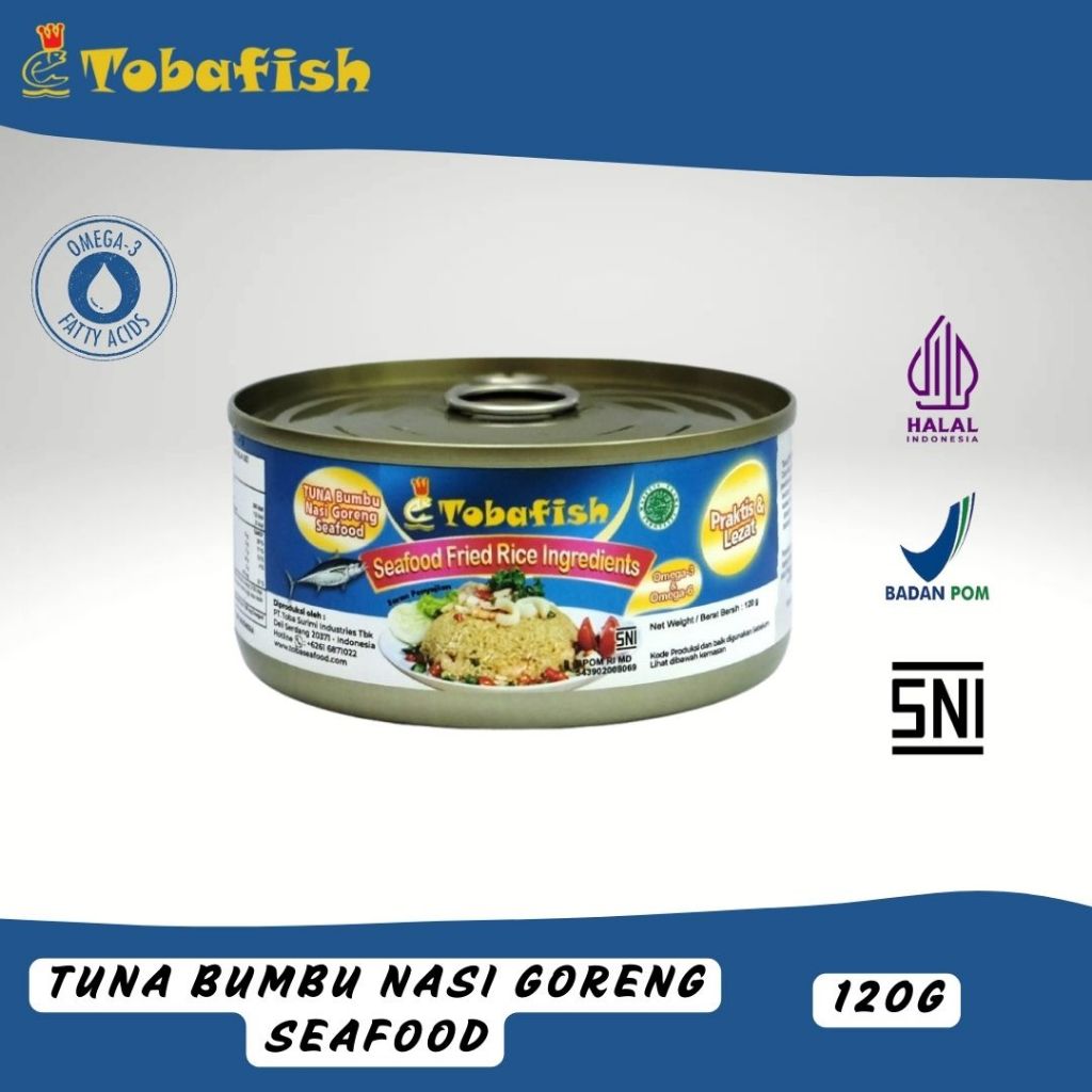 

Tuna kaleng / Canned Tuna Bumbu Nasi Goreng Seafood / Seafood Fried Rice Ingredients - 120 gr - Toba fish