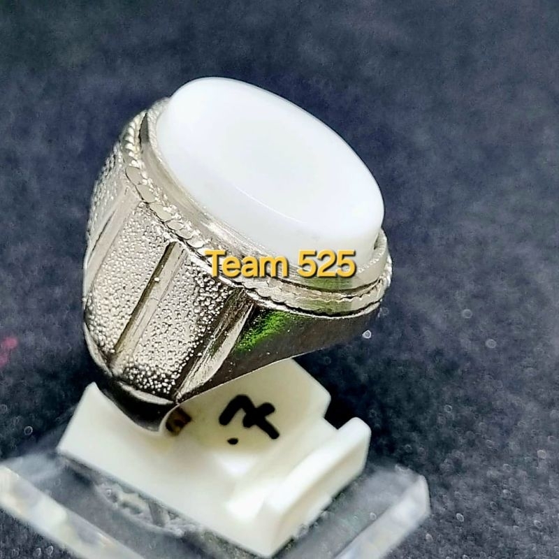 Cincin batu yaman putih kristal asli original yahman / yahmani / habasy / ahmer Akik