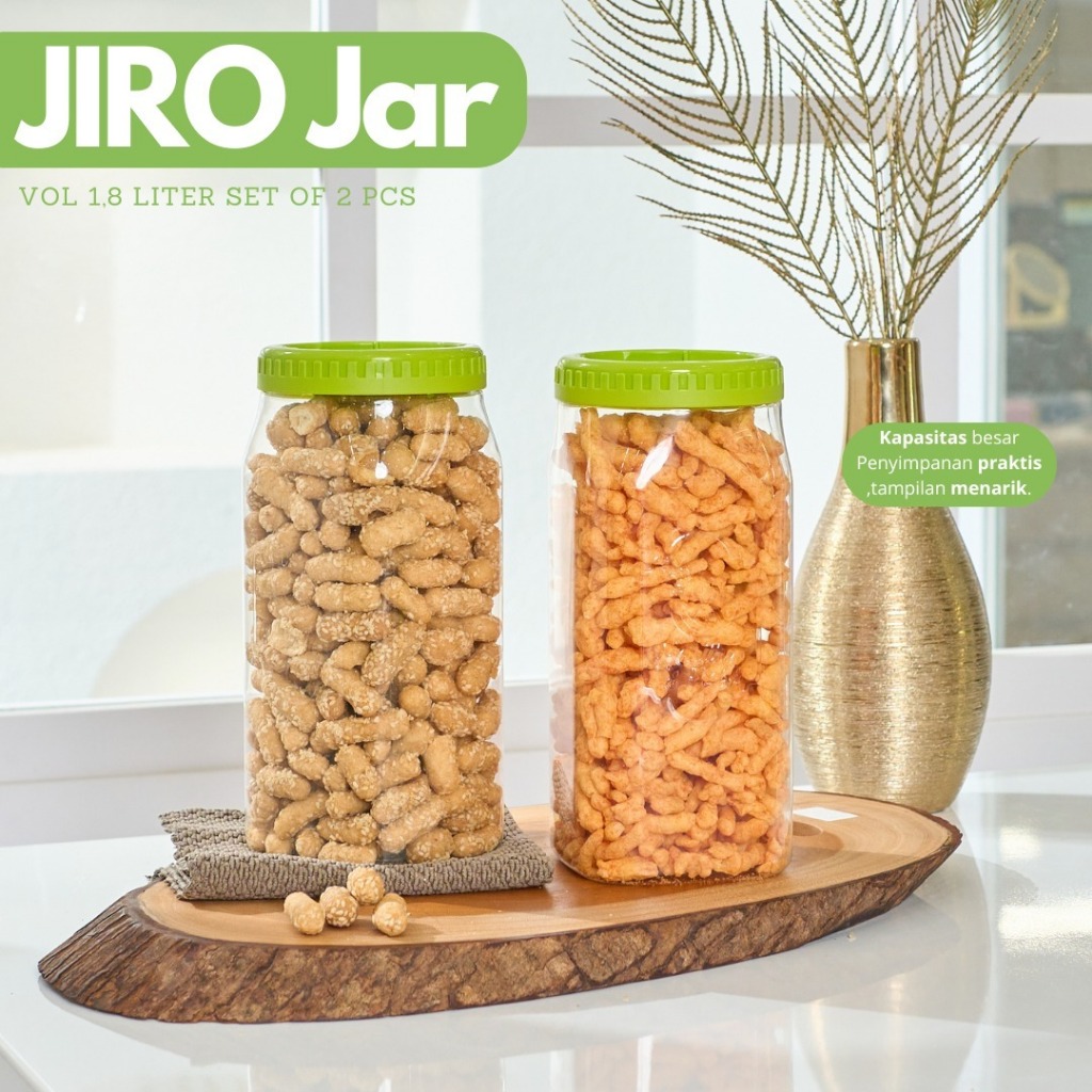 UNIQUE toples jiro 1,8 liter set of 2 pcs /toples plastik bening