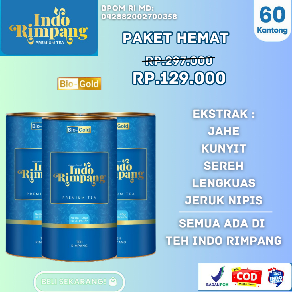 

Teh Indo Rimpang Bio Gold 3 Kaleng Pilihan Terbaik untuk Menjaga Berat Badan Ideal dengan Cara Alami