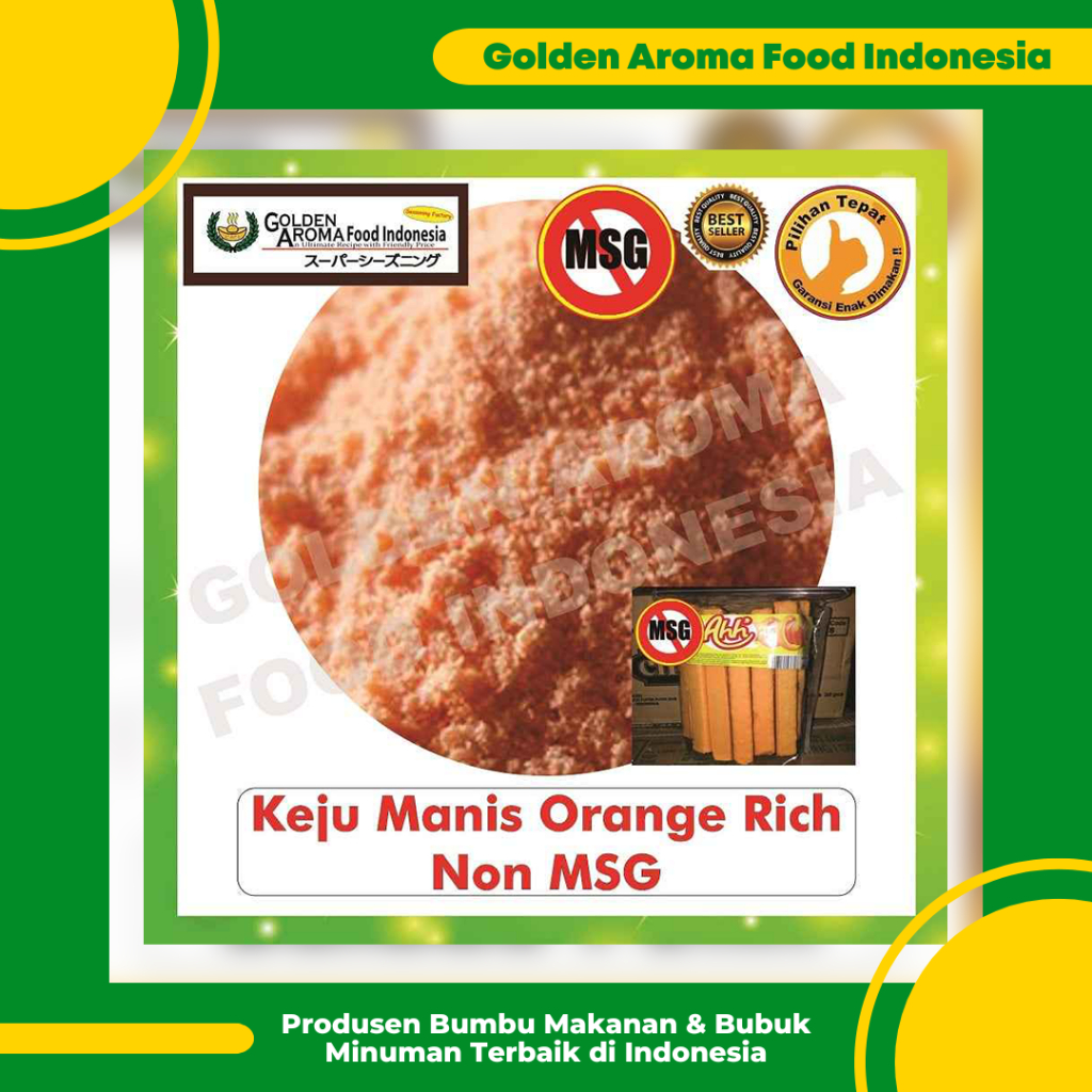 

Bumbu Tabur Rasa Keju Manis Richeese Non MSG, Jual Bubuk Tabur Sweet Cheese Richeese Non MSG GAFI