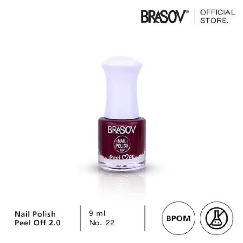BRASOV -  KUTEK MAROON / BRASOV NAIL POLISH PEEL OFF / BRASOV KUTEK PEEL OFF MAROON
