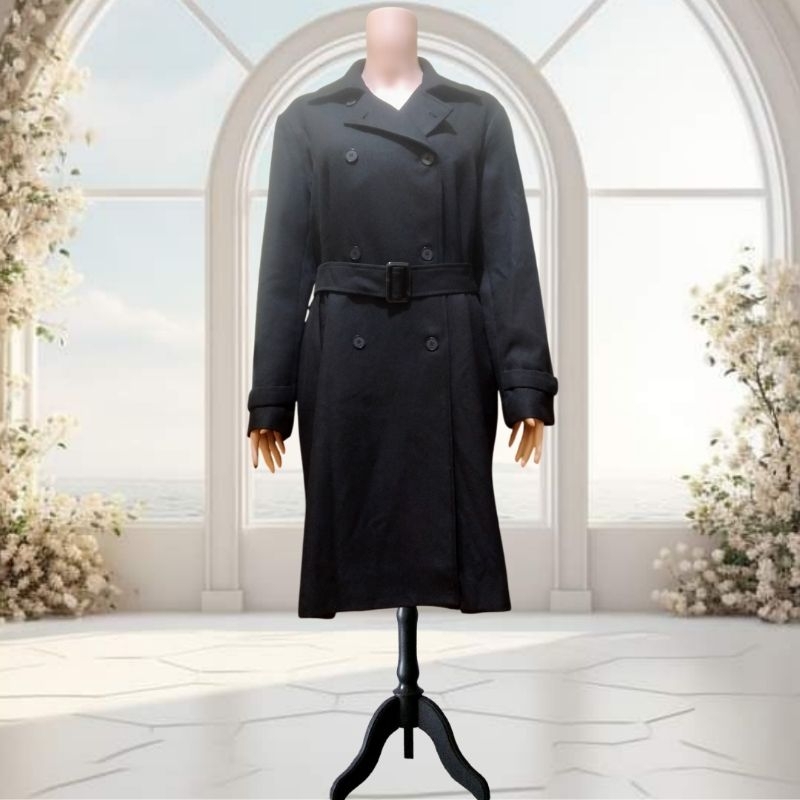 Long Coat Hitam Jumbo