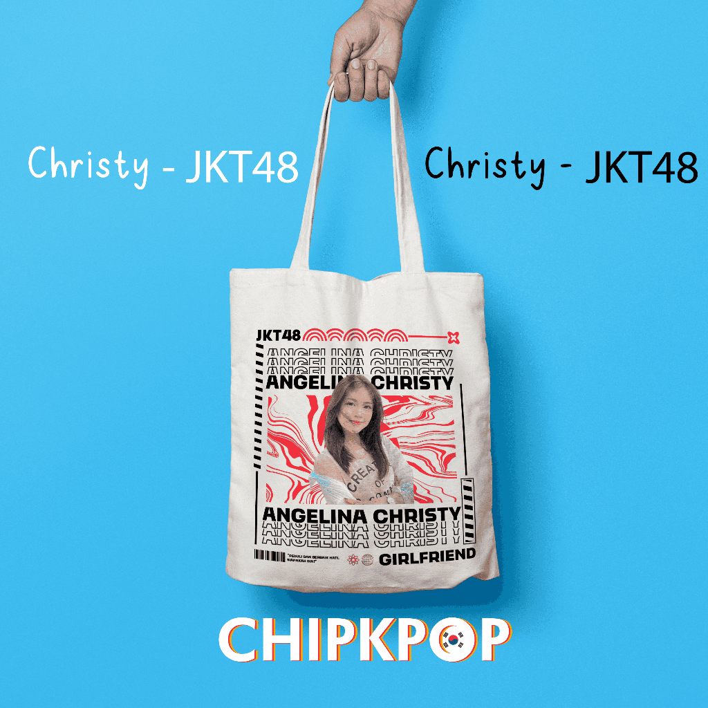 [PAKET SET CHRISTY] [JKT48] I TOTEBAG OSHI CHRISTY JKT 48 FANMADE BISA COD I TOTEBAG JKT 48 OSHI CHR