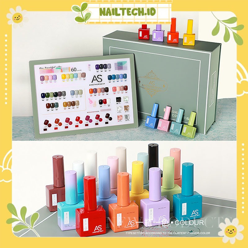 AS UV Nail Polish Full Set 1-60 Colors / Another Sexy Warna 15ml
