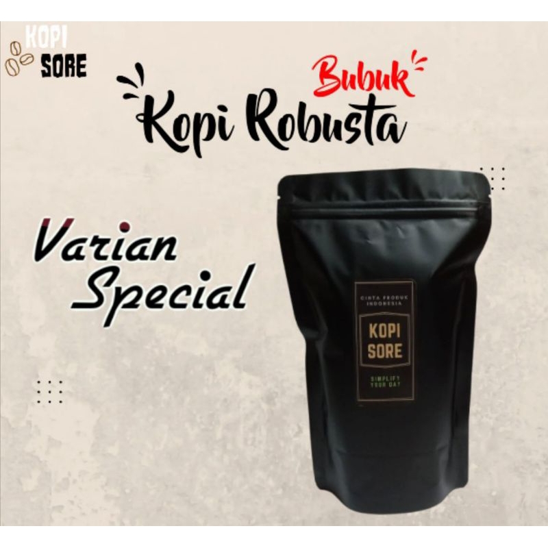 

Kopi Bubuk ROBUSTA SPECIAL 1 Kg - Eceran dan Grosir