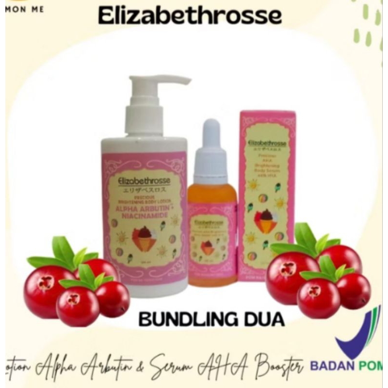 Paket Bundling Body Lotion Alpha Arbutin + AHA Booster serum