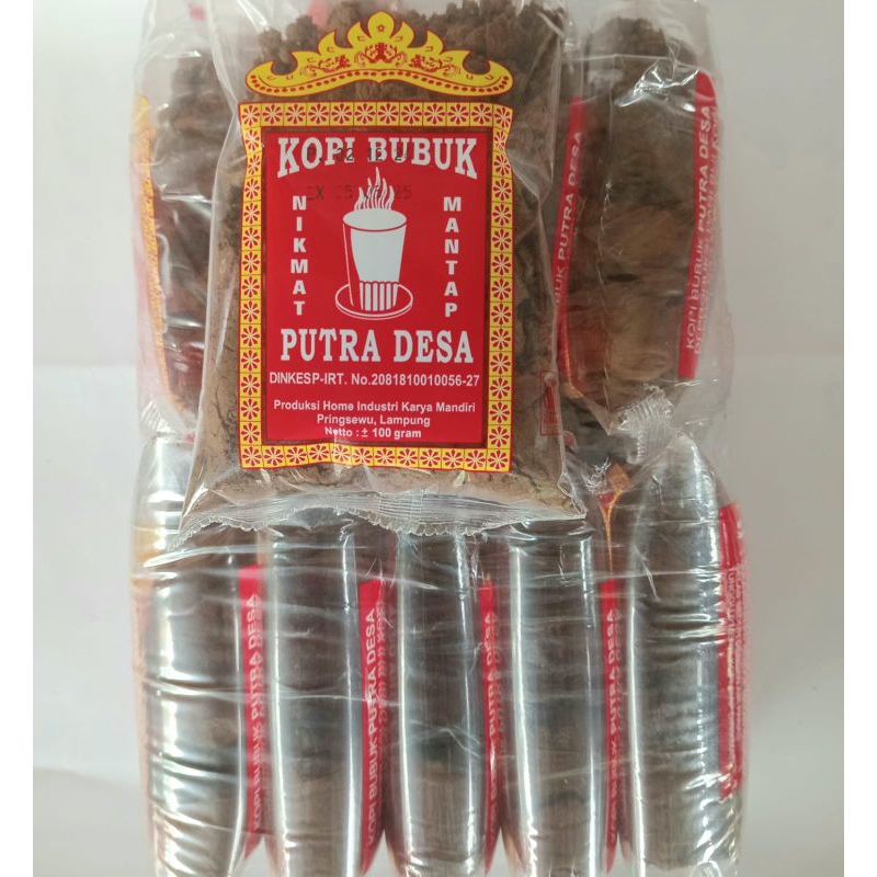 

1 Kg Kopi bubuk Lampung cap PUTRA DESA - robusta asli lampung 100gr