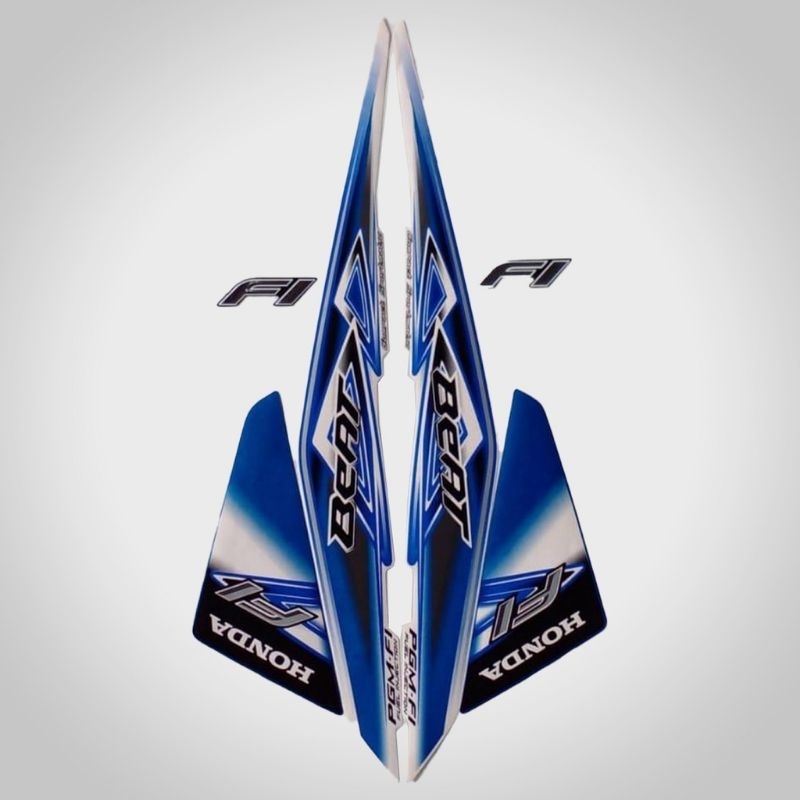 STRIPING BEAT FI BIRU PUTIH 2013