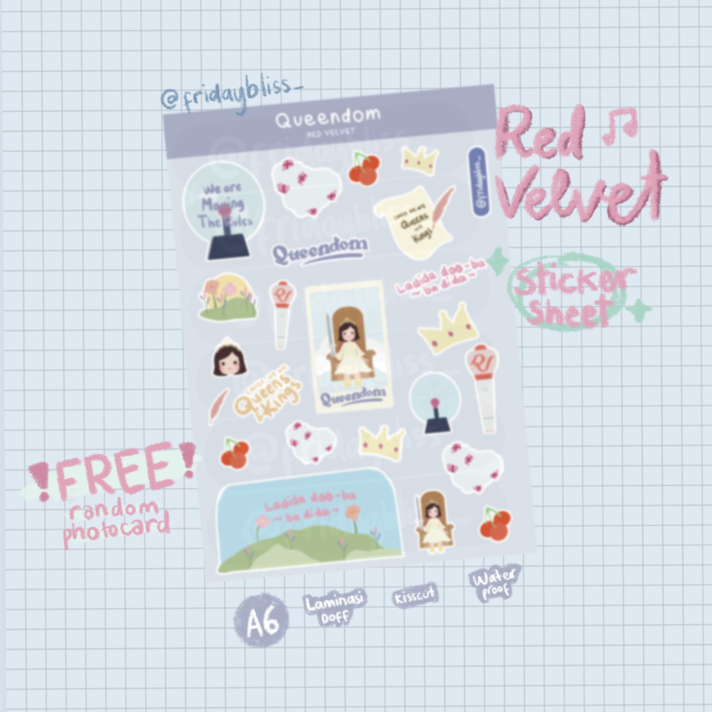 

STICKER SHEET REDVELVET - QUEENDOM