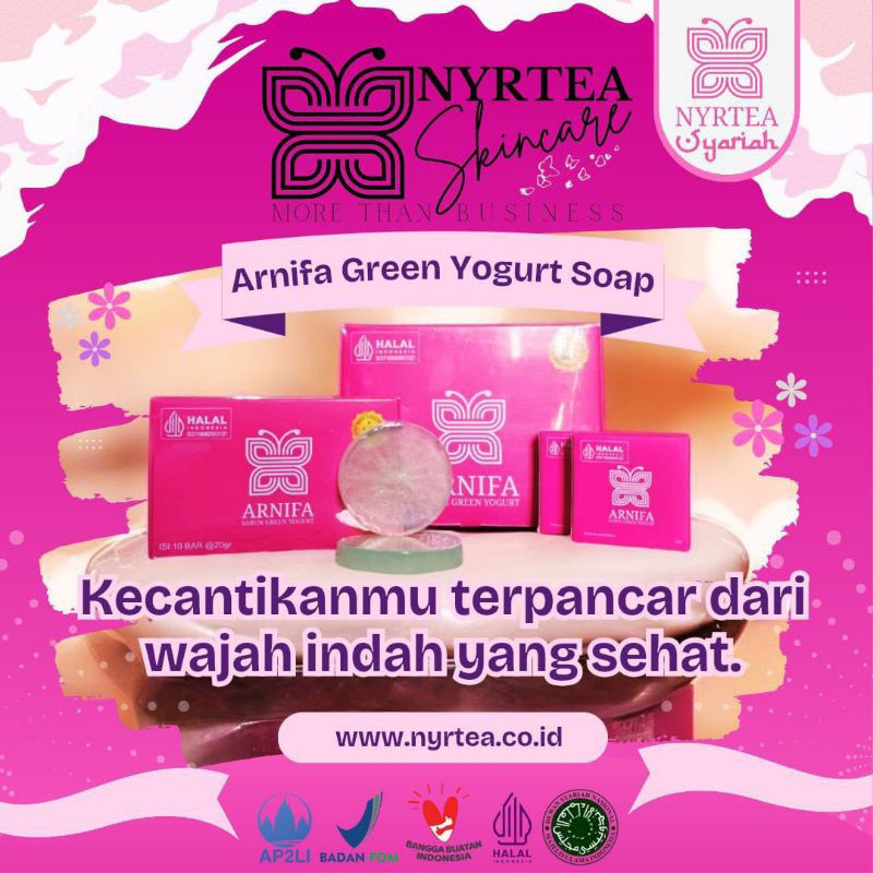Sabun ARNIFA BY NYRTEA original 100%/Sabun glowing green yogurt