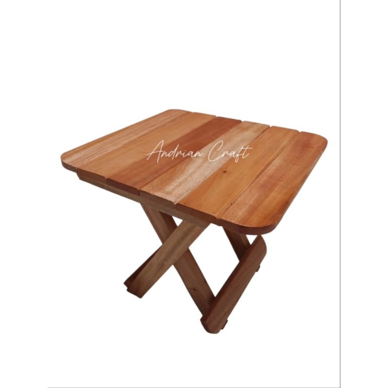 kursi lipat/meja lipat kayu jati/meja belajar anak/kursi meja mini