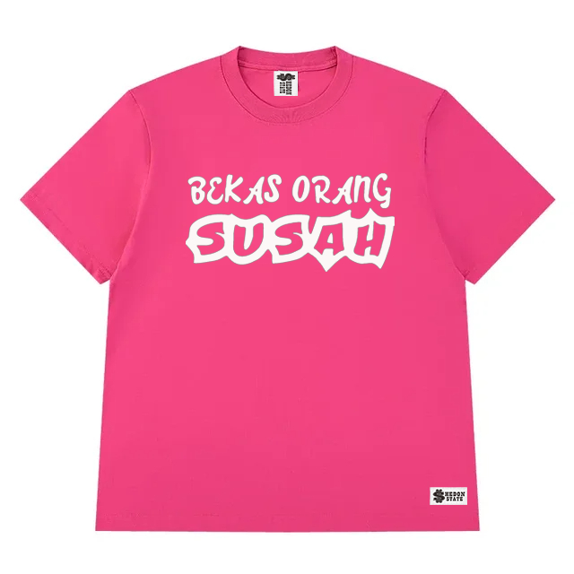 HEDON STATE Baju Pendek Kaos Distro Bekas Orang Susah Pria Wanita Cotton Unisex