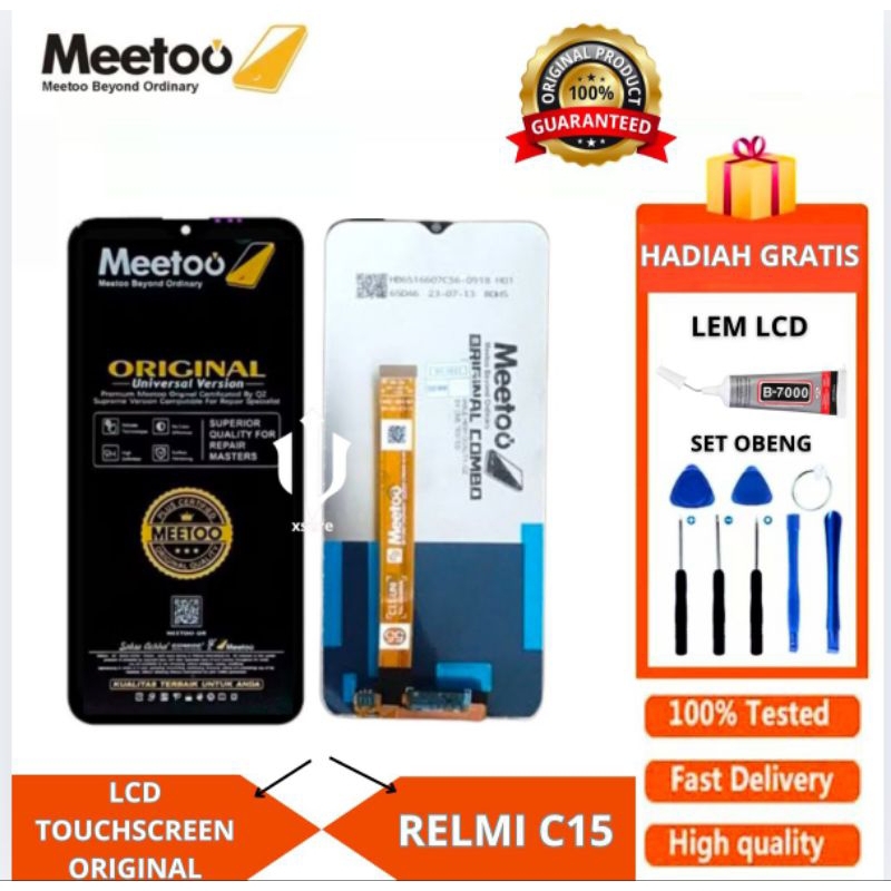 LCD TOUCHSCREEN RELMI C15 (METO) FULLSET ORIGINAL FREELEM OBENG
