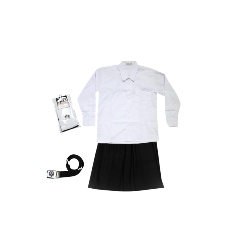 

pulapaq store Setelan super lengkap,baju+rok jilbab Seragam Sekolah SD SMP MI MTS PUTIH HITAM BAJU PANJANG POLOS ROK PANJANG HITAM PEREMPUAN