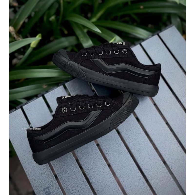 Sepatu Ventela Public Fat ORIGINAL. Sepatu Sneakers Hitam Sepatu Sekolah Hitam