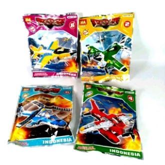 MAINAN LEGO PESAWAT ROBOT SACHET / MAINAN RAKITAN ROBOT PESAWAT EDUKKASI ANAK